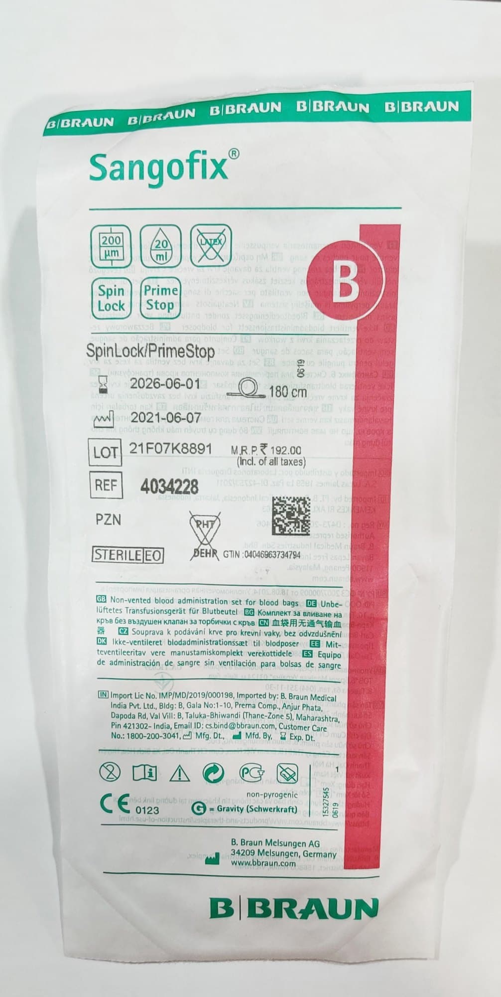 B.Braun- Sangofix Blood Transfusion Set 