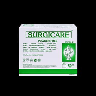 Surgicare Sterile Powdered Latex Surgical Gloves 50 Pairs (1 Box)