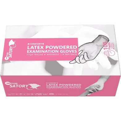 Satory Latex Powdered Examination Gloves 
